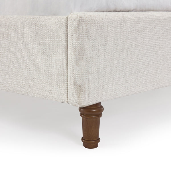 Gdf Studio Bobbee King Indoor Upholstered Metal Tall Headboard Bed With Wingback