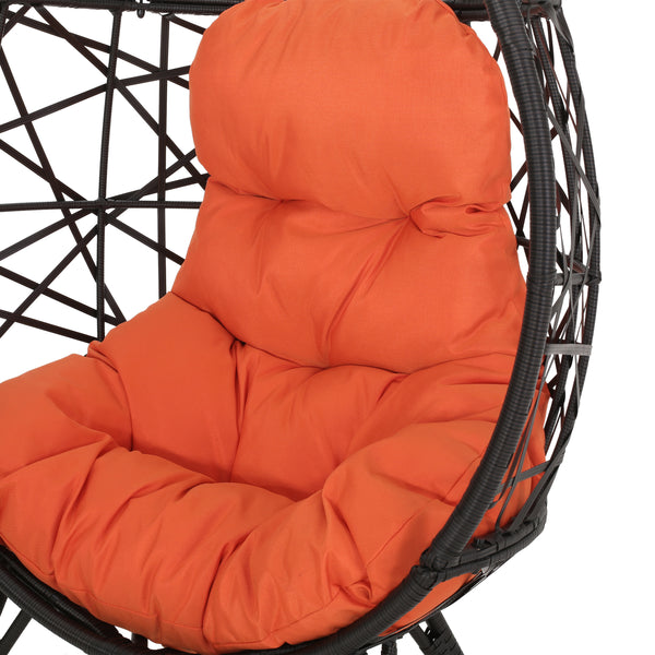 Gdf Studio Bodee Outdoor Freestanding Wicker Teardrop / Egg Chair