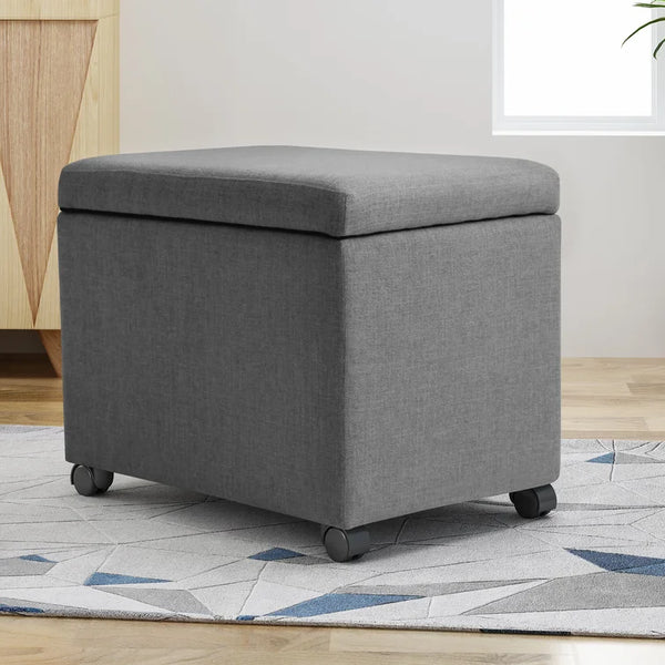 gdf studio Boheme Modern Upholstered Storage Ottoman Movable Footstool