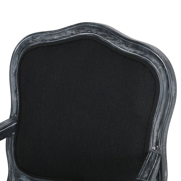 Gdf Studio Bonview French Country Fabric Upholstered Wood Expandable 7 Piece Dining Set