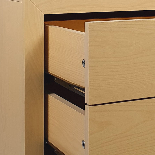 Gdf Studio Borah Contemporary Faux Wood 2 Piece Double Dresser And Nightstand Bedroom Set