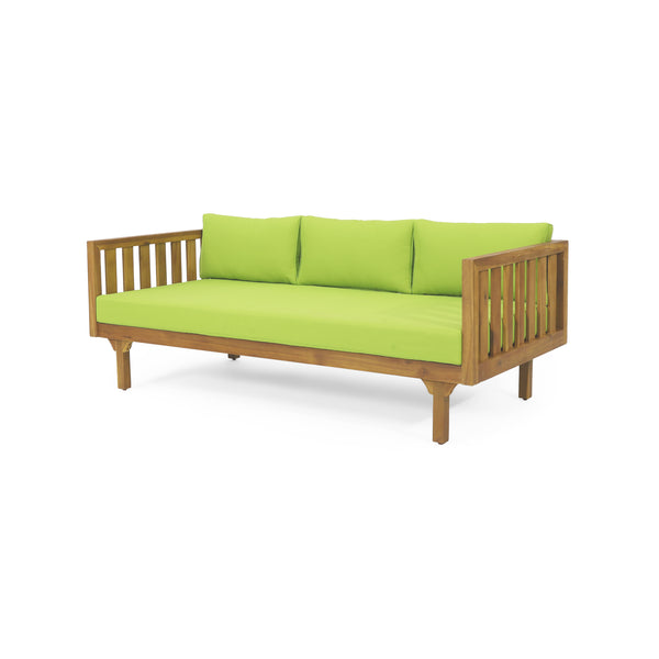 Gdf Studio Bordeaux Outdoor 3 Seater Acacia Wood Daybed