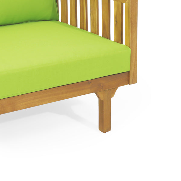 Gdf Studio Bordeaux Outdoor 3 Seater Acacia Wood Daybed