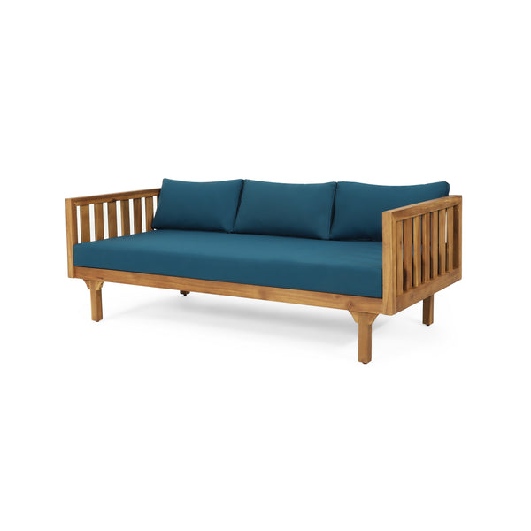 gdf studio Bordeaux Outdoor 3 Seater Acacia Wood Daybed