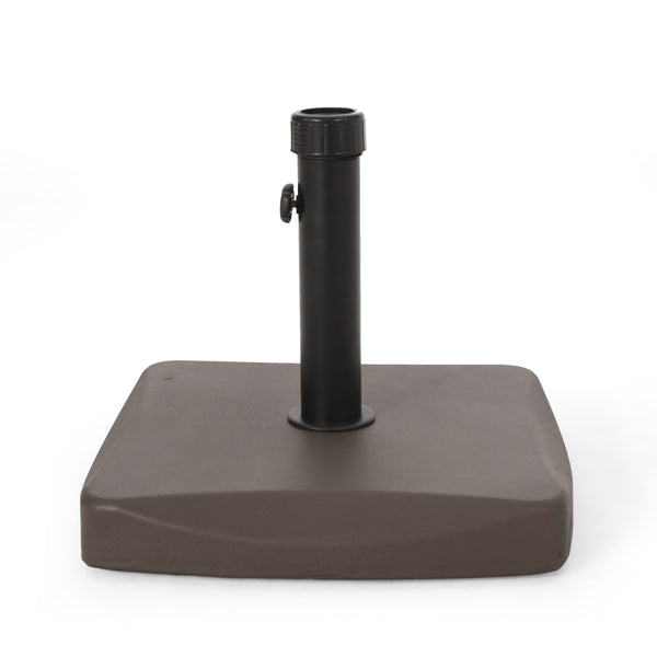 Gdf Studio Bossier Square Brown Concrete Iron Umbrella Base