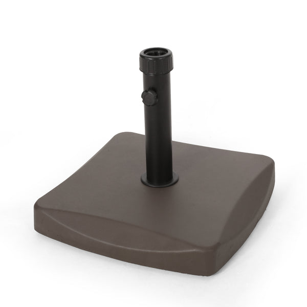 gdf studio Bossier Square Brown Concrete Iron Umbrella Base