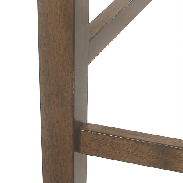 Gdf Studio Boughton Farmhouse Upholstered Wood Counter Stools Set Of 2