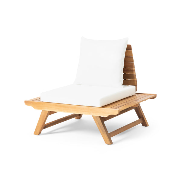 gdf studio Bowie Outdoor Acacia Wood Club Chairs with Cushions
