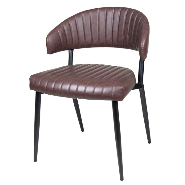 Gdf Studio Brama Faux Leather Upholstered Dining Chair (Set Of 2)