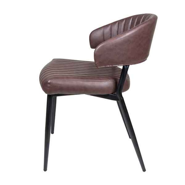 Gdf Studio Brama Faux Leather Upholstered Dining Chair (Set Of 2)