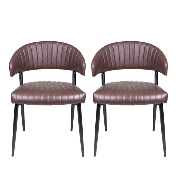 gdf studio Brama Faux Leather Upholstered Dining Chair (Set of 2)