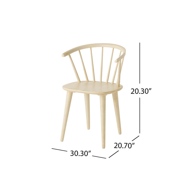 Gdf Studio Bramote Countryside Rounded Back Spindle Dining Chair (Set Of 2)