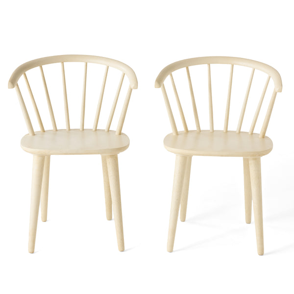 gdf studio Bramote Countryside Rounded Back Spindle Dining Chair (Set of 2)