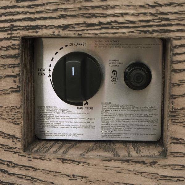 Gdf Studio Bremen Outdoor 50 000 BTU Lightweight Concrete Circular Fire Pit (No Tank Holder) Brown Wood Pattern