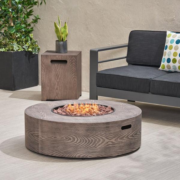 Gdf Studio Bremen Outdoor 50 000 BTU Round Fire Pit With Tank Holder