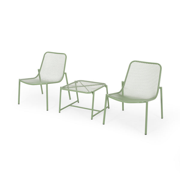 Gdf Studio Brenner Outdoor Modern 2 Seater Chat Set