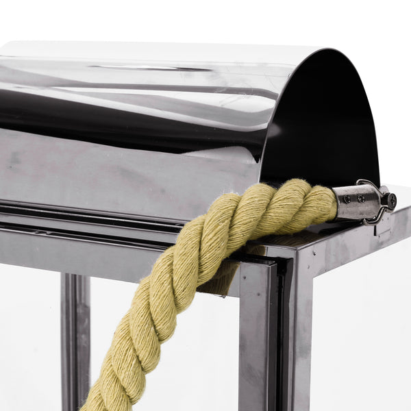 Gdf Studio Brianna Outdoor 22" Modern Stainless Steel Lantern