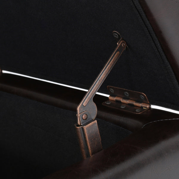 Gdf Studio Brianna Rectangle Leather Storage Ottoman Bench