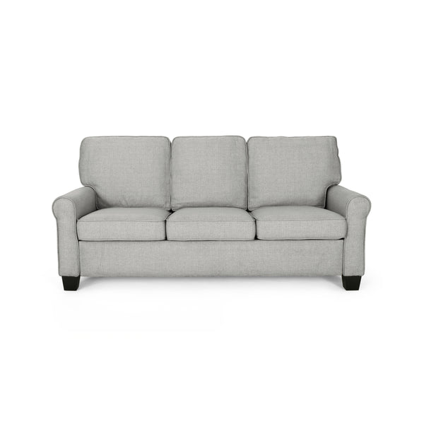 gdf studio Bridget Contemporary Scrolled Arm Upholstered Fabric Sofa with Tonal Piping