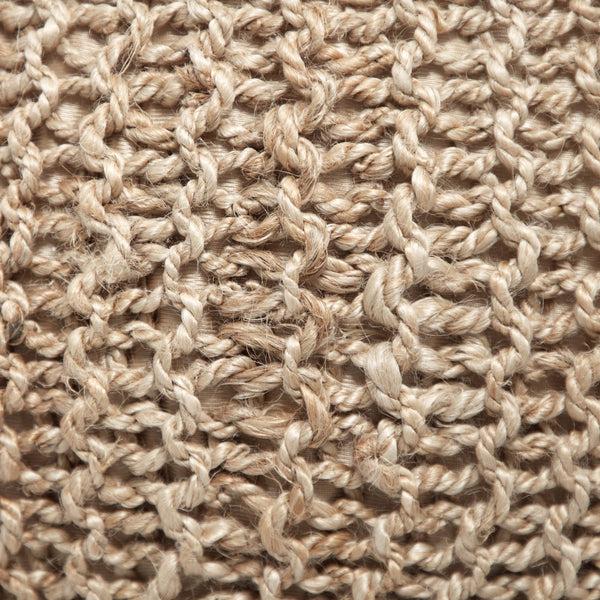 Gdf Studio Brightridge Boho Handmade Jute Cable Knit Round Pouf
