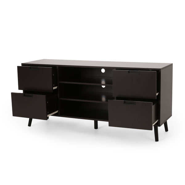 Gdf Studio Brinson Mid-Century Modern TV Stand With Storage