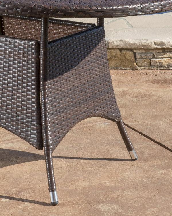Gdf Studio Bristle Multi Brown PE Oval Dining Table