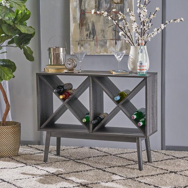 Gdf Studio Britney Mid Century Modern Wine Rack Cabinet