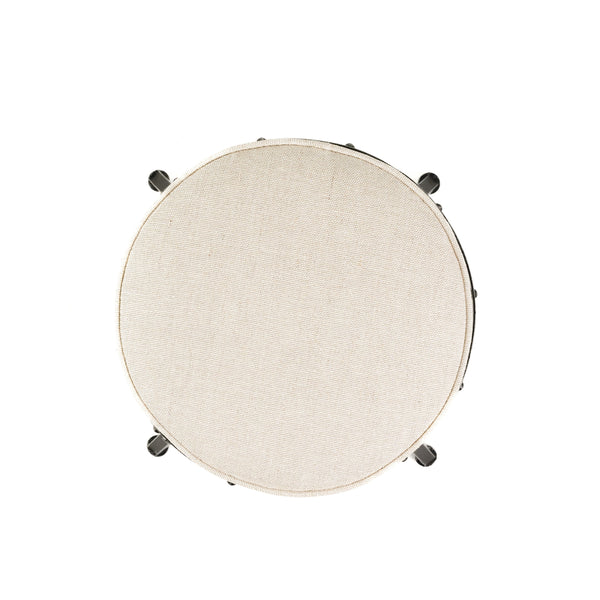 Gdf Studio Brixton Industrial Design Adjustable Swivel Iron Bar Stool In Beige Linen