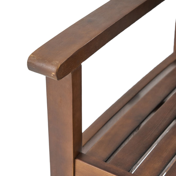 Gdf Studio Brora Outdoor 6 Seater Acacia Wood And Iron Planter Dining Set