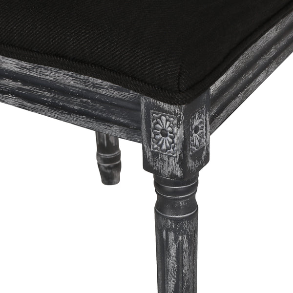 Gdf Studio Brownell French Country Wood And Cane Upholstered Dining Chair (Set Of 6)