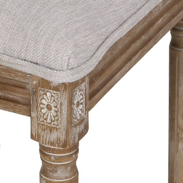 Gdf Studio Brownell French Country Wood And Cane Upholstered Dining Chair Set Of 4