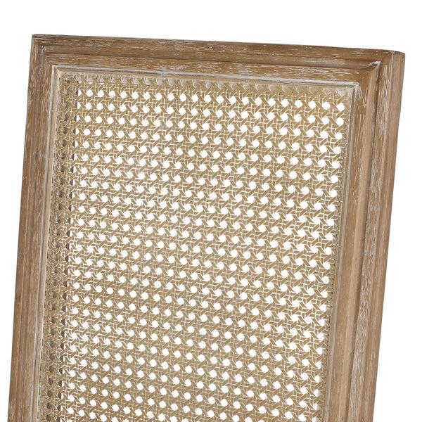 Gdf Studio Brownell French Country Wood And Cane Upholstered Dining Chair Set Of 4