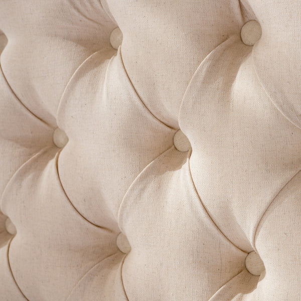 Gdf Studio Brunet Contemporary Button Tufted Fabric Queen/Full Headboard