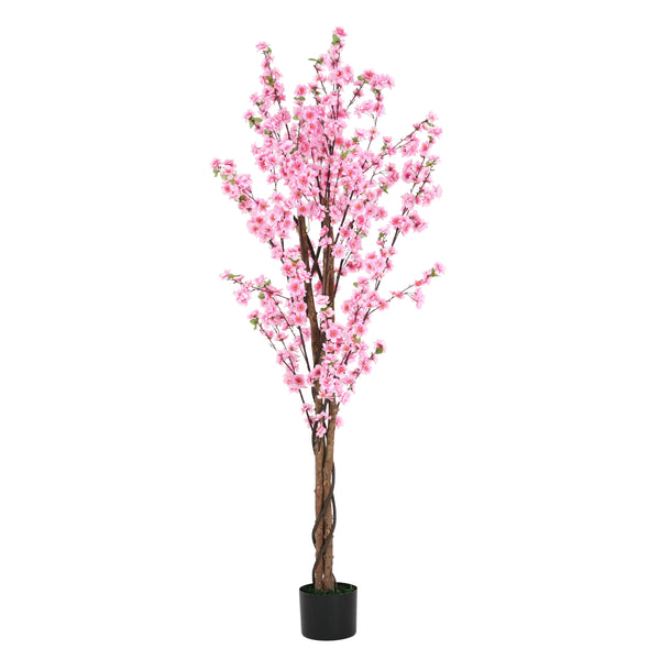 Gdf Studio Brynden 6' Artificial Peach Blossom Tree With Pot