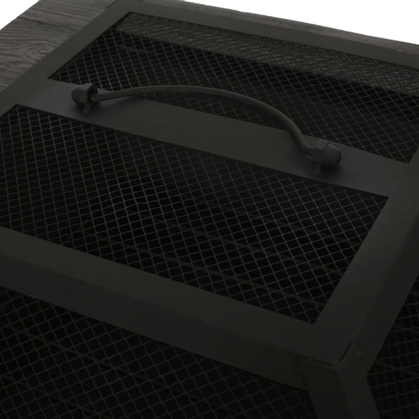 Gdf Studio Bunce Outdoor Lightweight Concrete Wood Burning Square Fire Pit Gray