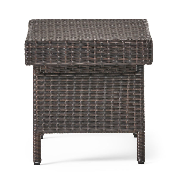 Gdf Studio Burnham Outdoor 3pc Brown Mesh Chaise Lounge Chairs Set