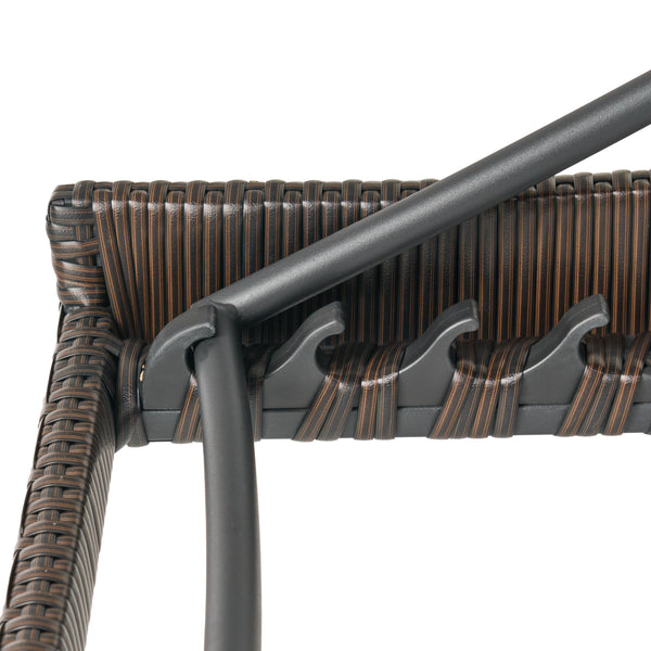 Gdf Studio Burnham Outdoor Brown Mesh Chaise Lounge Chair