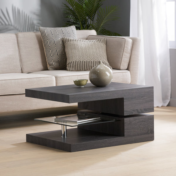 Gdf Studio Bushwick Rectangular Rotating Wood Coffee Table