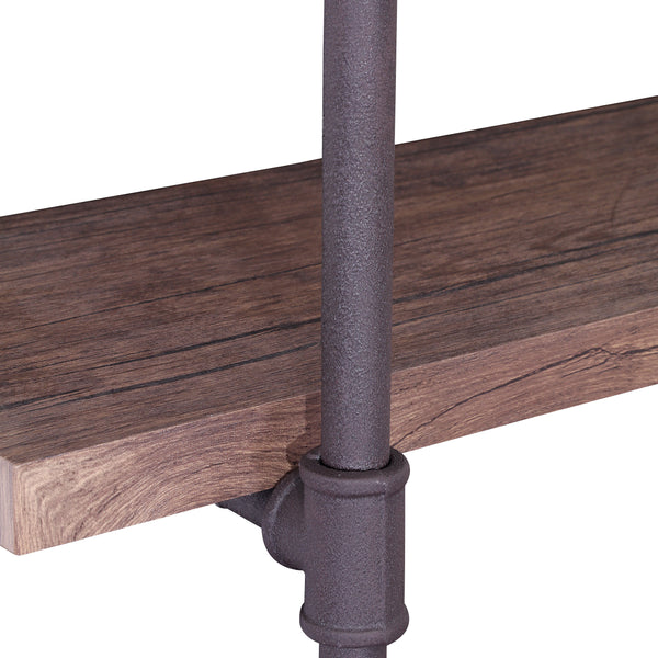 Gdf Studio Caden 2 Shelf Industrial Pipe Design Wall Mount Floating Shelf