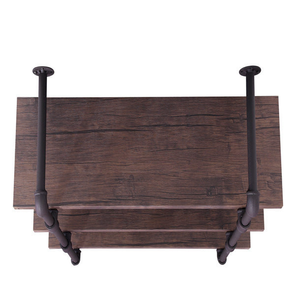 Gdf Studio Caden Industrial Pipe Design 3-Tier Wall Mount Floating Shelf