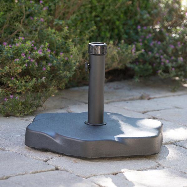 Gdf Studio Caldwell Hexagon Black Concrete Umbrella Base