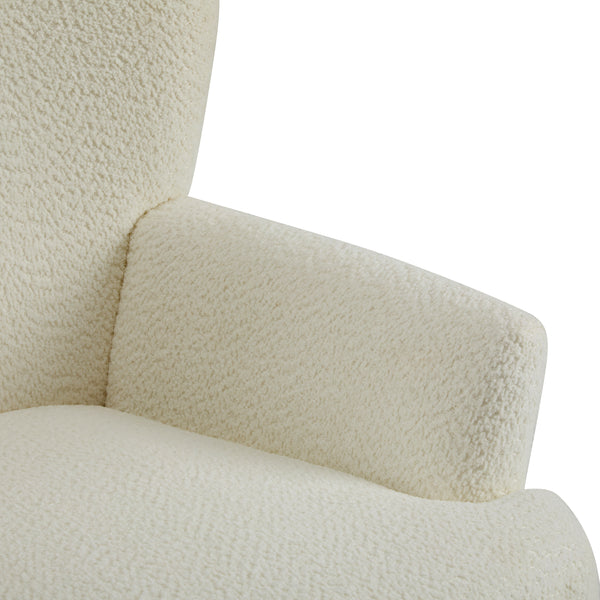 Gdf Studio Calla Modern Birch Upholstered Club Chair Off-White
