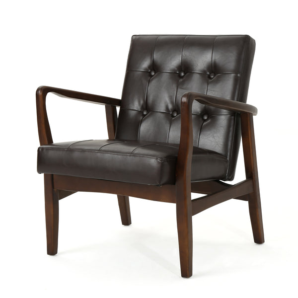 gdf studio Callisto Mid Century Modern Leather Club Chair
