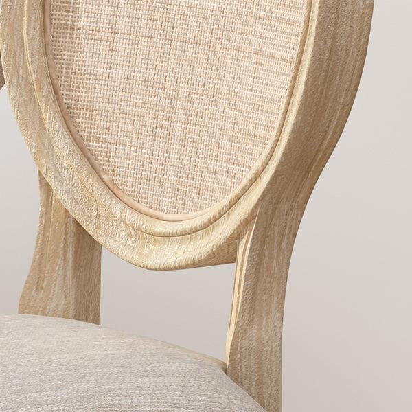 Gdf Studio Camilo Oval Cane Back French Style Dining Chair (Set Of 2)