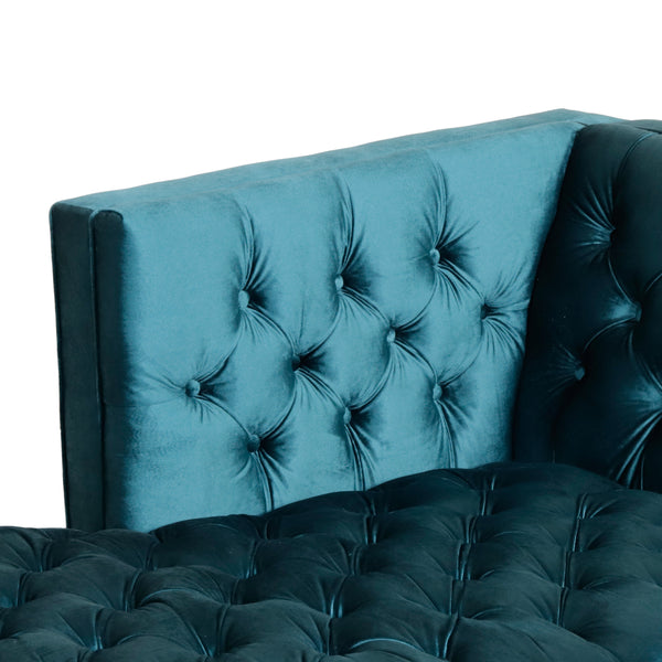 Gdf Studio Camrose Contemporary Tufted Velvet Chaise Sectional