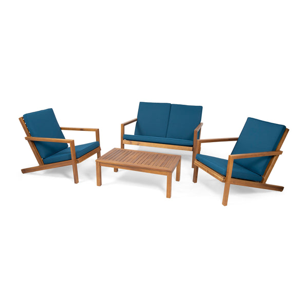 Gdf Studio Camryn Outdoor 4 Seater Chat Set With Cushions