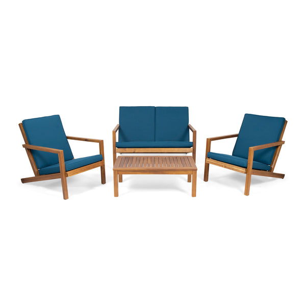 Gdf Studio Camryn Outdoor 4 Seater Chat Set With Cushions