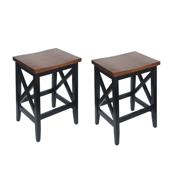 gdf studio Candice Contemporary Farmhouse Wooden Barstools (Set of 2)