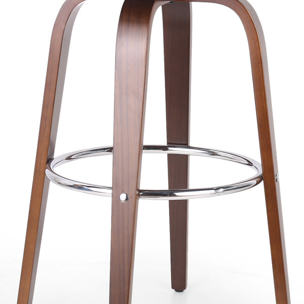 Gdf Studio Candler Mid-Century Modern Upholstered Swivel Barstool
