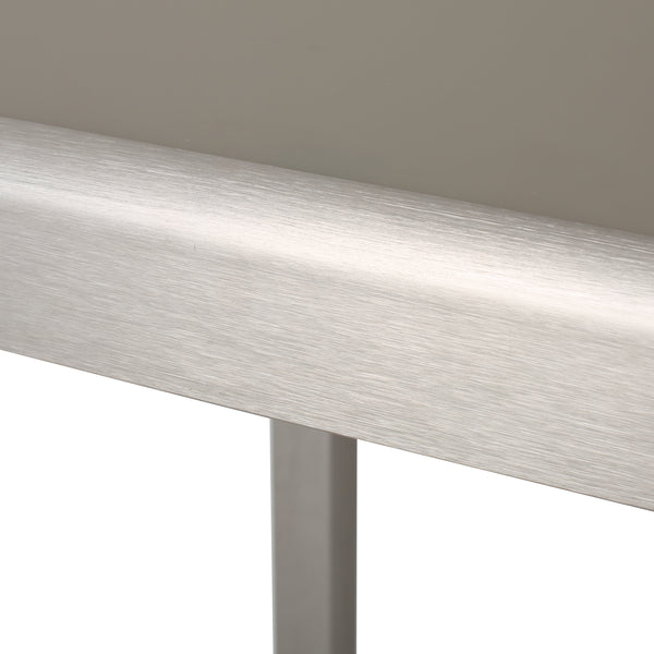 Gdf Studio Capral Outdoor Grey Alumnimum Bar Table With Glass Top